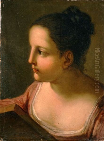 Giovane Donna Con Libro Oil Painting by Benedetto Luti