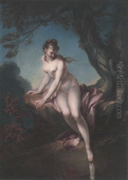 Venus In A Landscape Oil Painting by Benedetto Luti