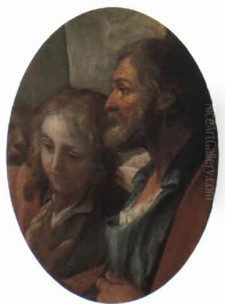 St. Peter And St. John The Evangelist Oil Painting by Benedetto Luti