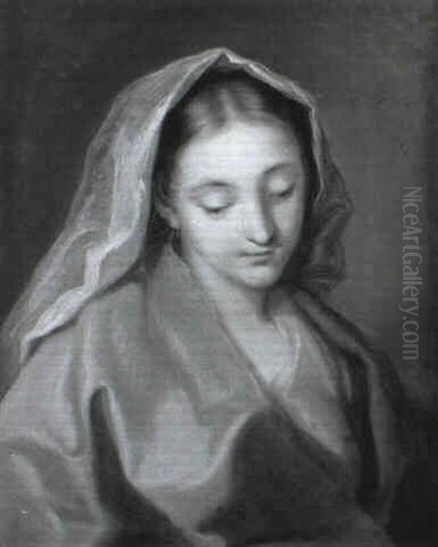 Buste De La Vierge Oil Painting by Benedetto Luti