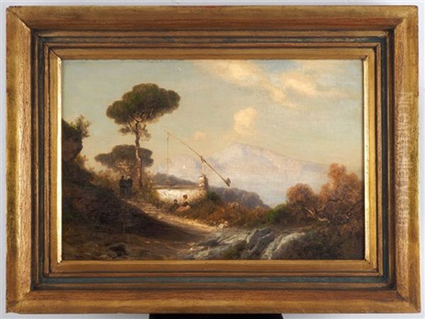 Blick Auf Capri Oil Painting by Ascan Lutteroth