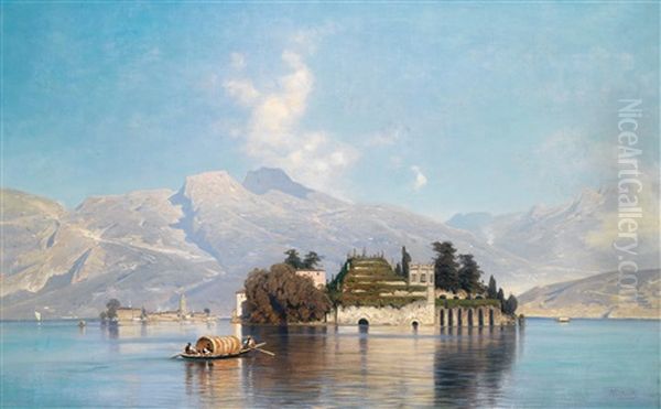 Blick Auf Die Isola Bella Oil Painting by Ascan Lutteroth