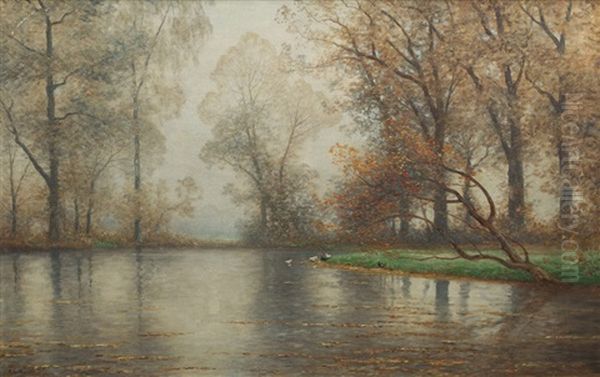 October Day Oil Painting by Ascan Lutteroth