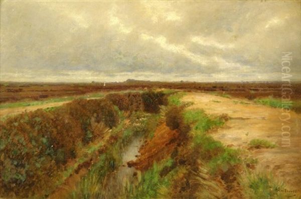 Moorlandschaft An Einem Herbsttag Oil Painting by Ascan Lutteroth