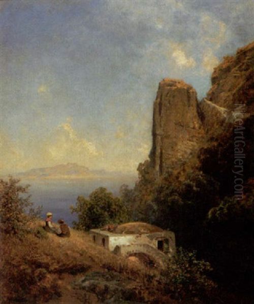 Auf Dem Weg Nach Anacapri Oil Painting by Ascan Lutteroth