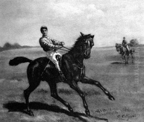 Jockey Up Oil Painting by Charles Augustus Henry Lutyens