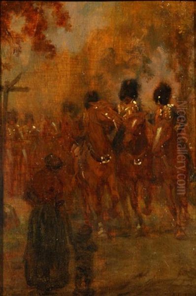 Horseman Oil Painting by Arie Martinus Luyt