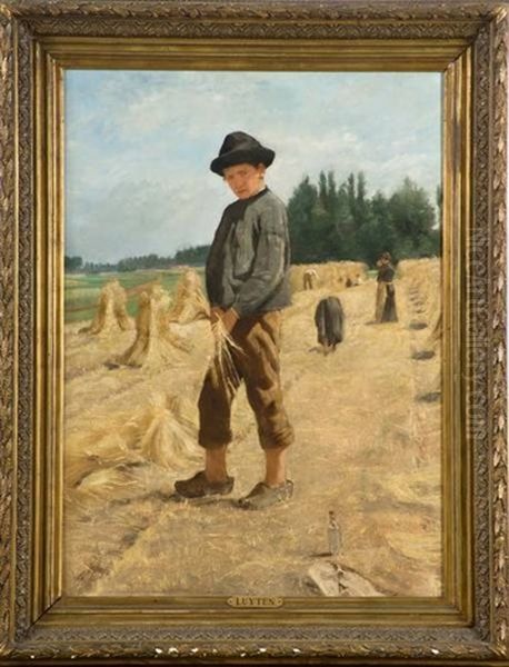 Jeune Paysan Aux Moissons Oil Painting by Jean-Henri Luyten