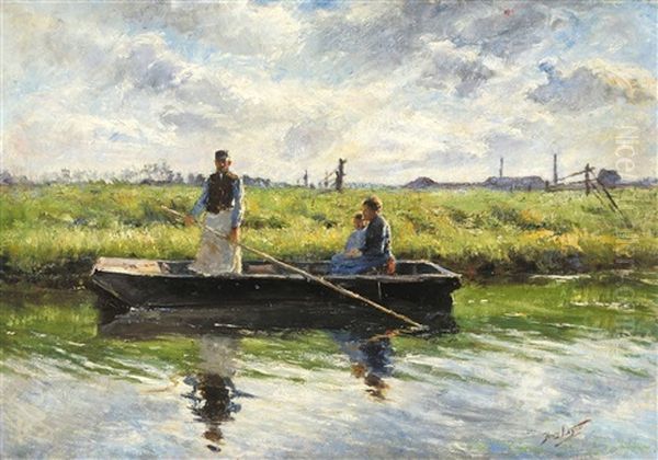 De Overzet Oil Painting by Jean-Henri Luyten