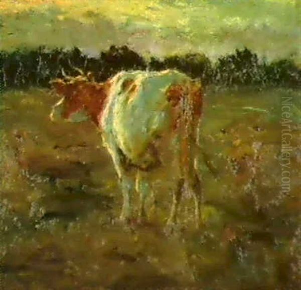 Vaches Dans La Prairie Oil Painting by Jean-Henri Luyten