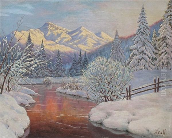 Paysage Hivernale Oil Painting by Petr Ivanovich Lvov