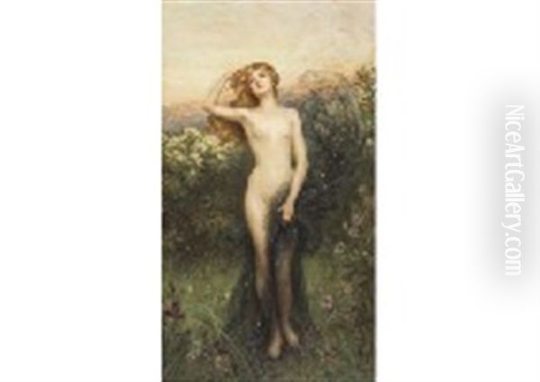 Dawn Oil Painting by Albert Lynch