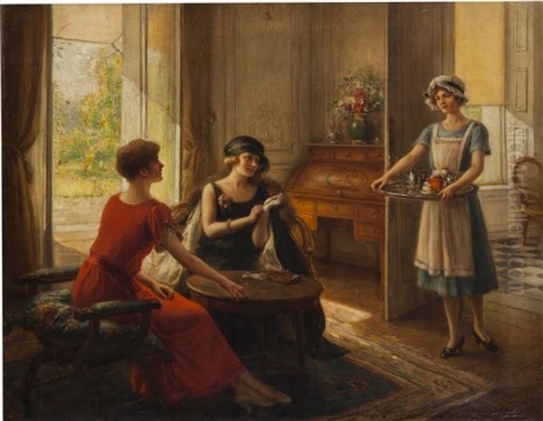 Teatime Oil Painting by Albert Lynch