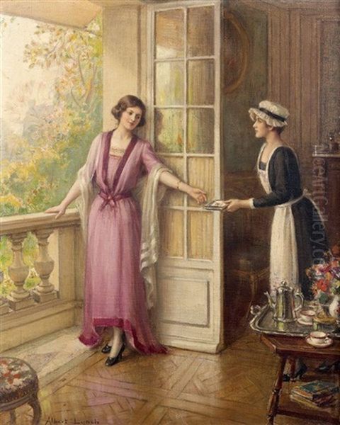 La Lettre Oil Painting by Albert Lynch