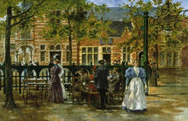 Bruxelles Kermesse Oil Painting by Amedee (Ernest) Lynen