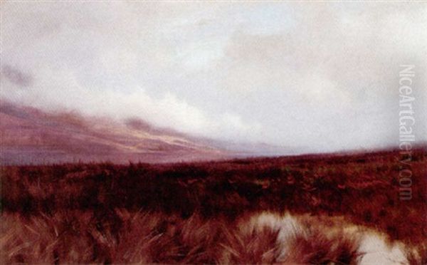 Misty Moorland Oil Painting by John Howard Lyon