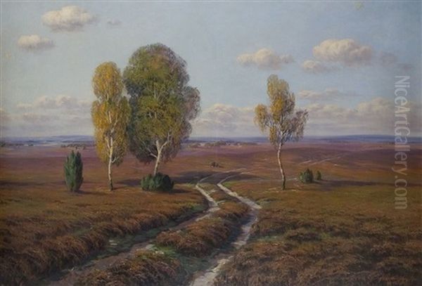 Herbstheide Oil Painting by Arnold Lyongrun