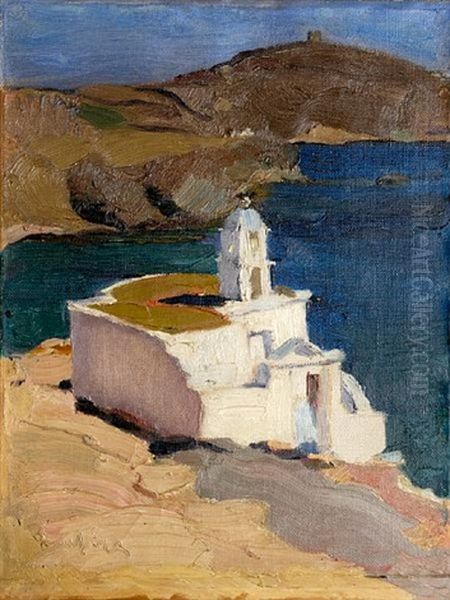 St. Markos Church, Tinos Oil Painting by Nicolas Lytras