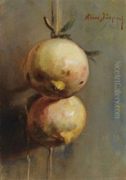 Pomegranates Oil Painting by Nicolas Lytras