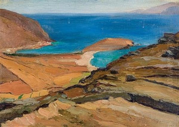 Shores Of Tinos Oil Painting by Nicolas Lytras