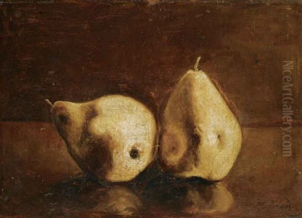 Still Life With Pears Oil Painting by Nikiforos (Nicephore) Lytras