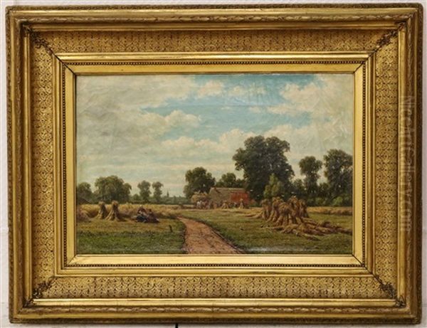 Korenschoven In Het Veld Oil Painting by Jacob Jan van der Maaten