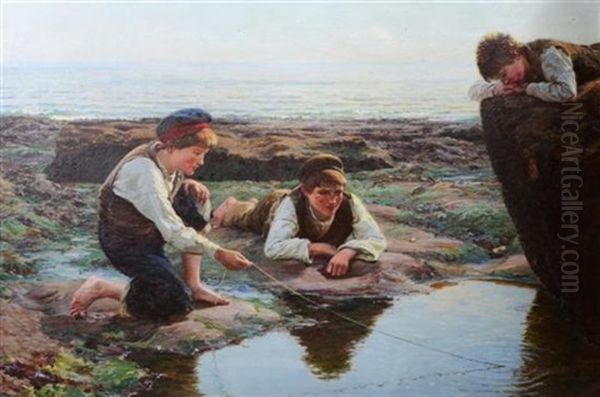 Luring A Tide Oil Painting by Hamilton Macallum