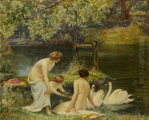 A Summer Morning Oil Painting by Robert Walker Macbeth