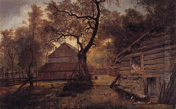 Barnyard Reverie Oil Painting by Robert Walker Macbeth