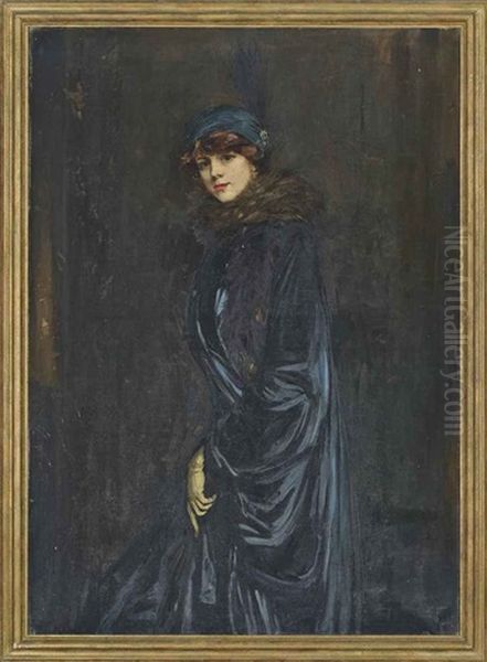 Portrait Of A Lady Oil Painting by Robert Lea Maccameron