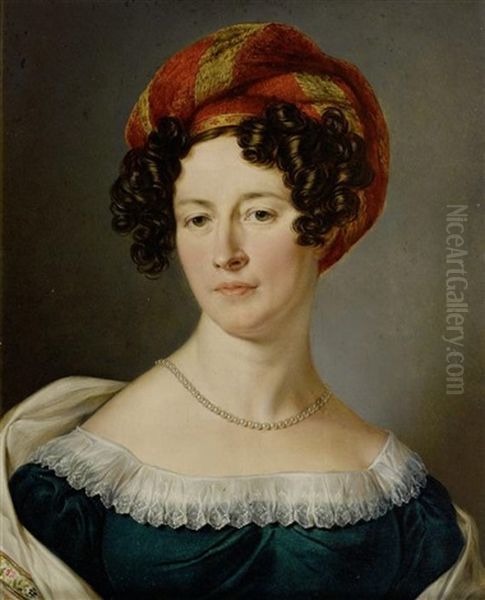 Portrait Der Wilhelmine Grafin Zu Munster Oil Painting by Alexander Macco