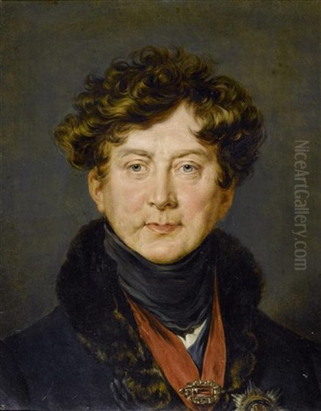 Nach Einem Portrait Von Sir Thomas Lawrence. George Iv., Konig Von Grossbritannien, Irland Und Hannover Oil Painting by Alexander Macco