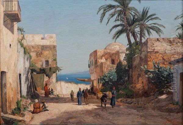 Strase In Beirut Oil Painting by Georg Macco