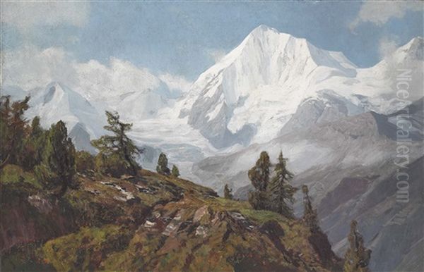 Gebirgslandschaft Mit Ortler Oil Painting by Georg Macco