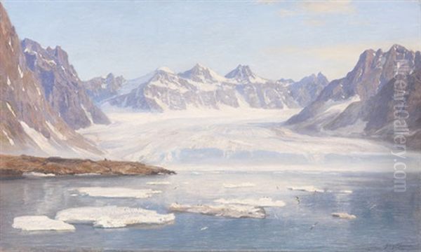 Ansicht Eines Gletschers (spitzbergen) Oil Painting by Georg Macco