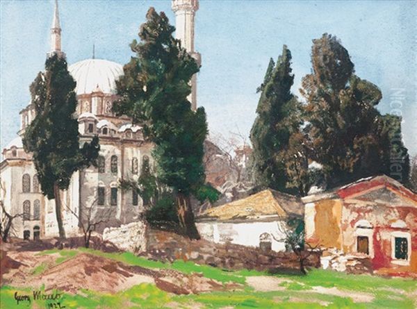 Eyup Camii Oil Painting by Georg Macco