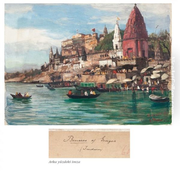 Ganj Nehri'ne Bakis Oil Painting by Georg Macco