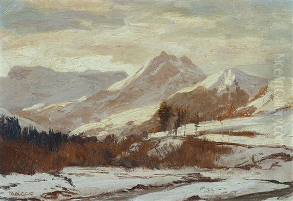 Studie In Den Alpen Oil Painting by Georg Macco