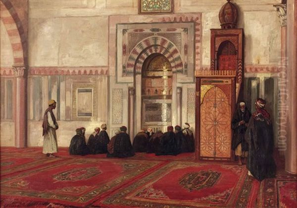 In Der Moschee Ibrahim Agha, Kairo Oil Painting by Georg Macco