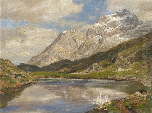 Hochgebirgssee Oil Painting by Georg Macco