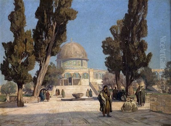 Mosque D'omar Oil Painting by Georg Macco