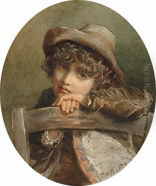 Portrait Of An Italian Boy On Chair Oil Painting by Cecilia Melanie Beresford