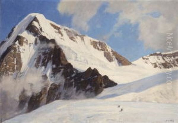 Auf Dem Jungfraujoch Oil Painting by Georg Macco