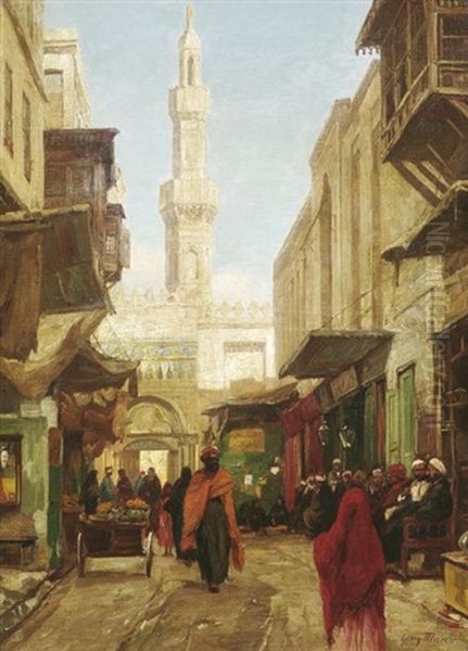 In Den Altstadtgassen Von Kairo Oil Painting by Georg Macco