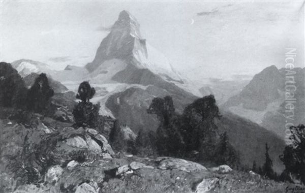 Blick Auf Das Matterhorn Oil Painting by Georg Macco