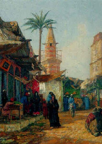 Gasse In Einer Orientalischen Stadt Oil Painting by Georg Macco