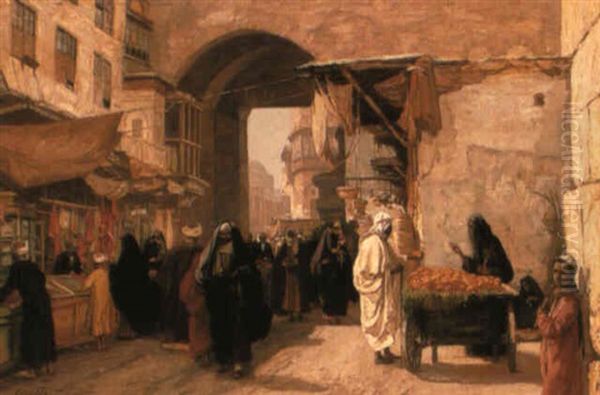 The Orange Seller, Cairo Oil Painting by Georg Macco