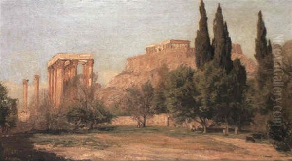 The Acropolis, Athens Oil Painting by Georg Macco