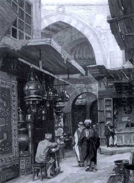 Kupferbazar In Kairo Oil Painting by Georg Macco