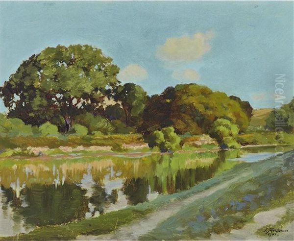 Summer Landscape Oil Painting by James Edward Hervey MacDonald